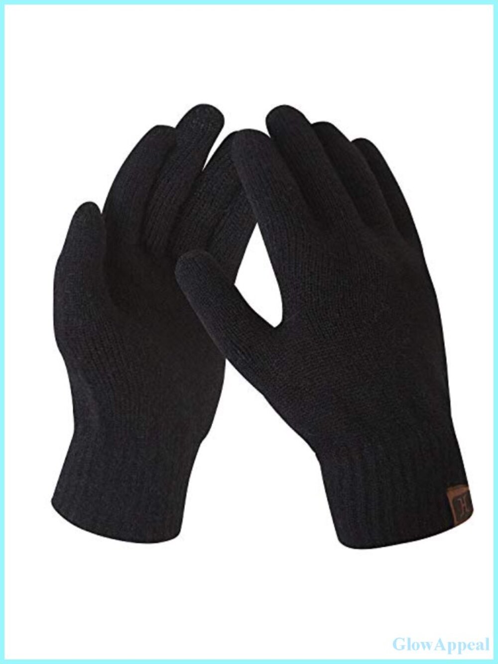 Women's Touchscreen Wool Knit Gloves with Fleece Lining, Windproof Cuffs, Warm